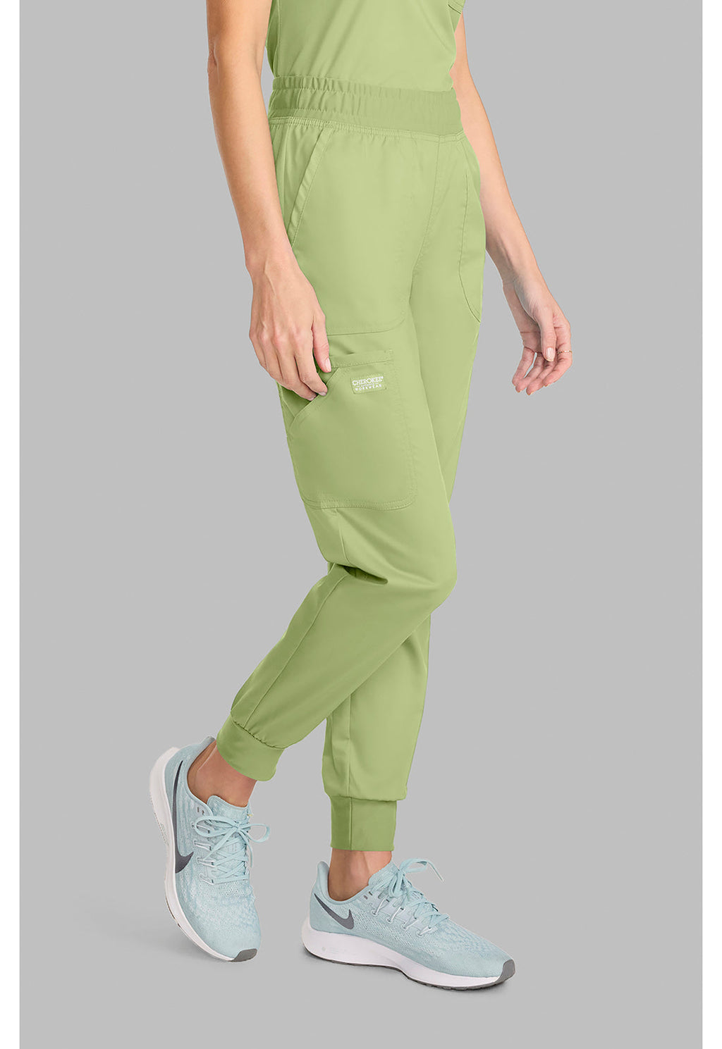 Workwear Revolution WW115 Women's Mid Rise Scrub Joggers Cucumber