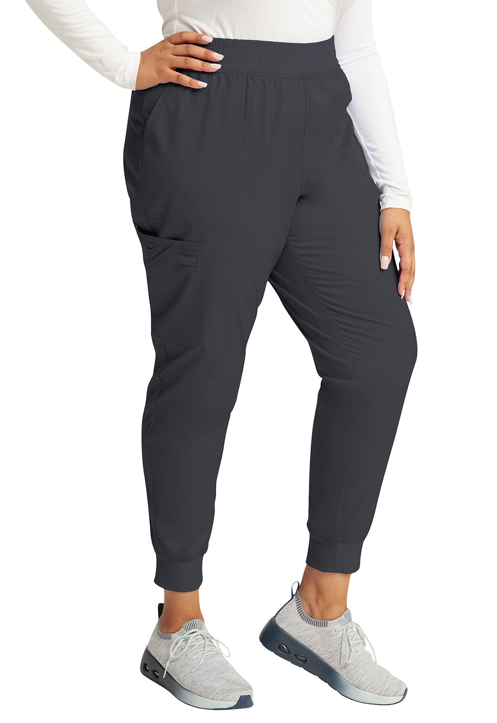 Workwear Revolution WW115 Women's Mid Rise Scrub Joggers Pewter