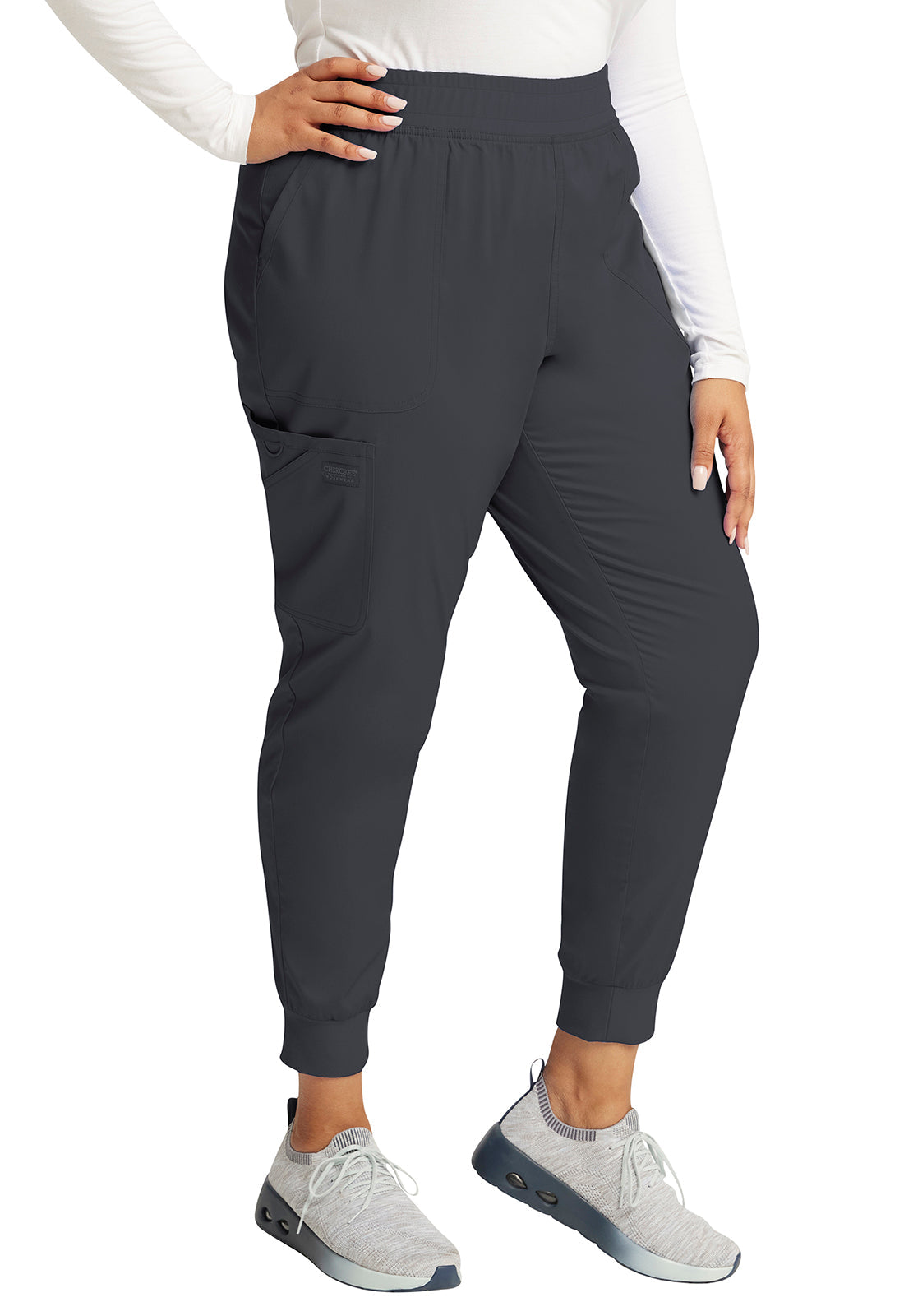 Workwear Revolution WW115 Women's Mid Rise Scrub Joggers Pewter