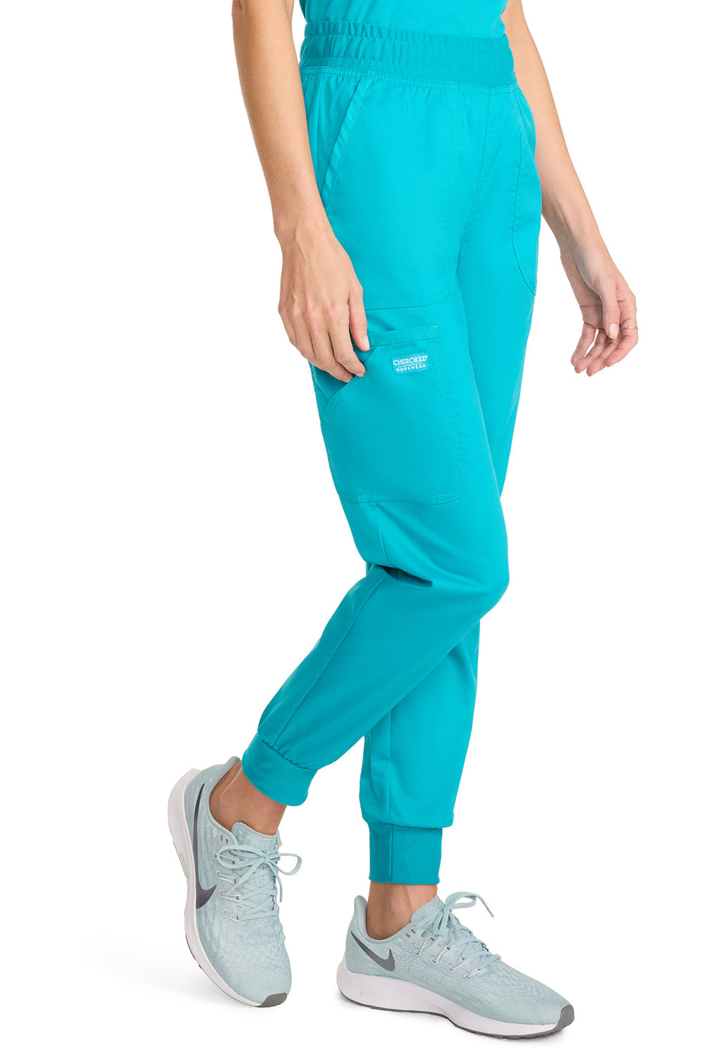 Workwear Revolution WW115 Women's Mid Rise Scrub Joggers Teal Blue