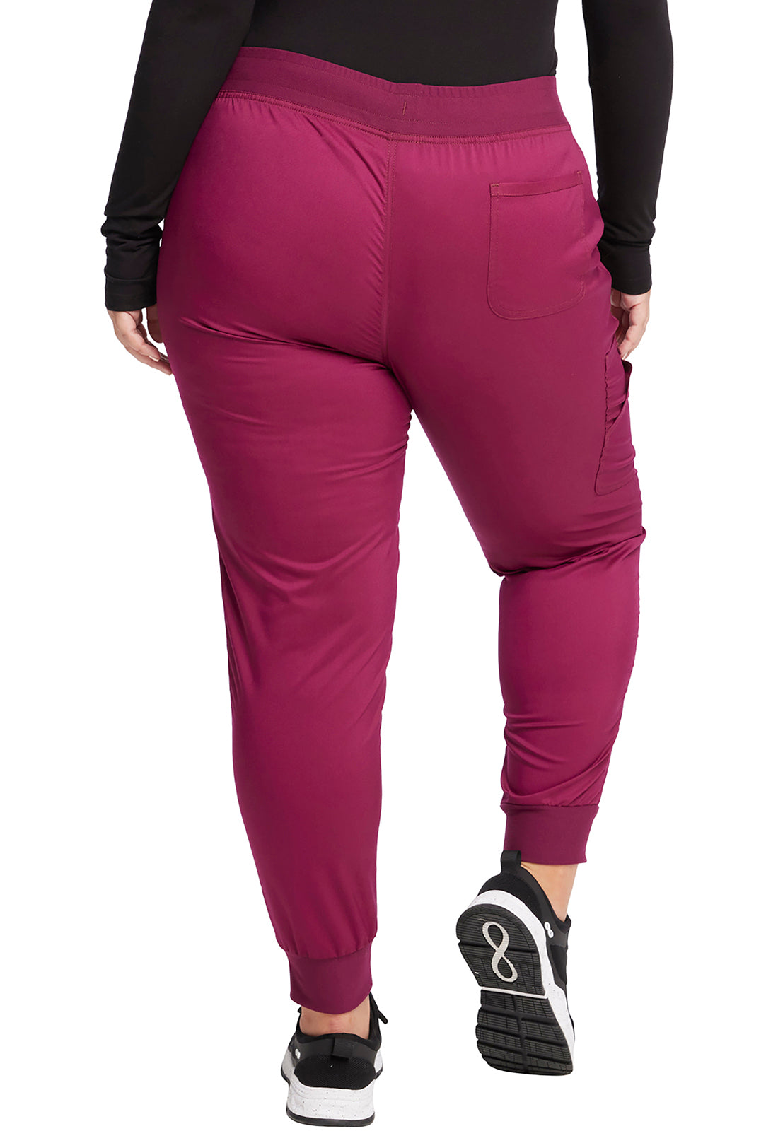 Workwear Revolution WW115 Women's Mid Rise Scrub Joggers Wine