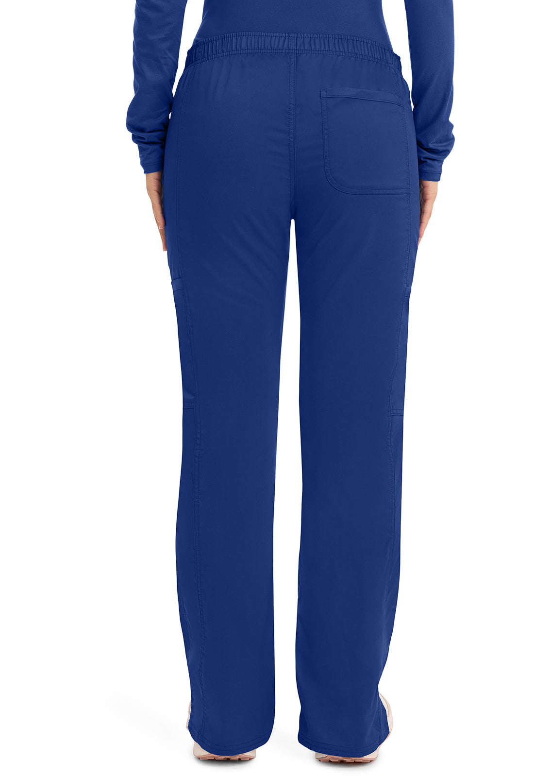 Workwear Revolution WW120 Women's Mid Rise Moderate Flare Drawstring Scrub Pants Galaxy Blue