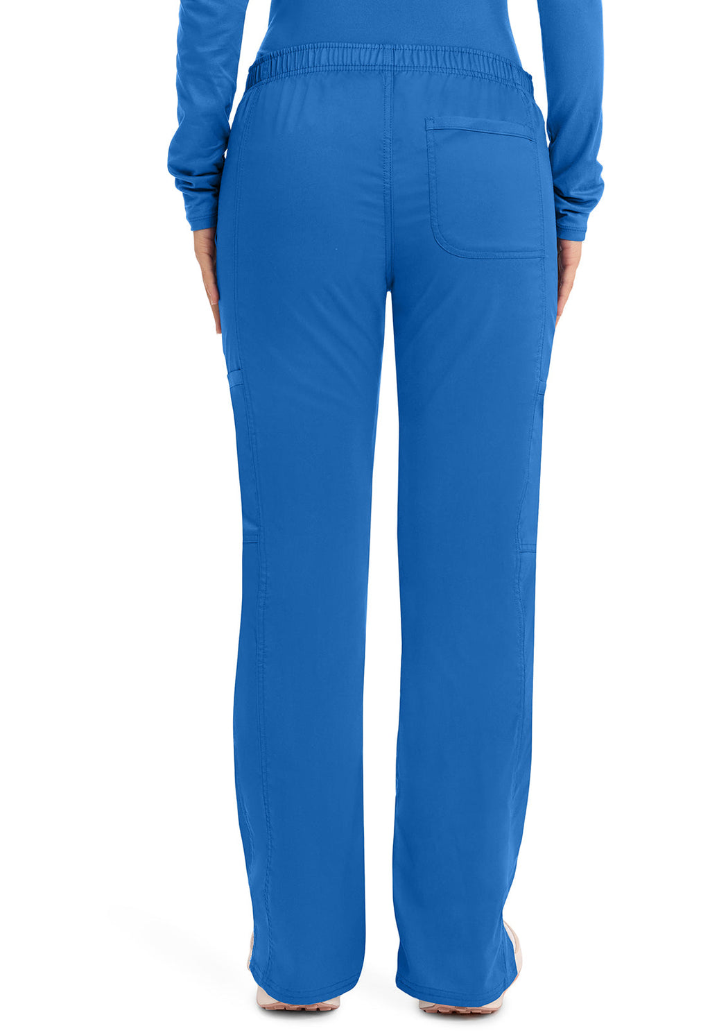 Workwear Revolution WW120 Women's Mid Rise Moderate Flare Drawstring Scrub Pants Royal