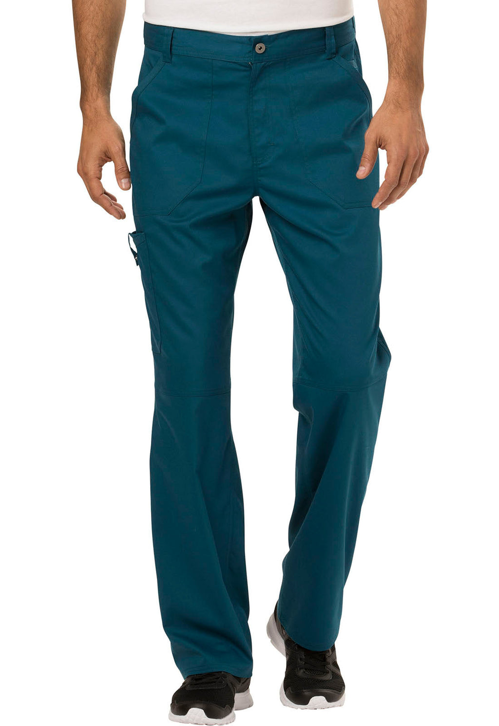 Workwear Revolution WW140 Men's Fly Front Scrub Pants Caribbean Blue