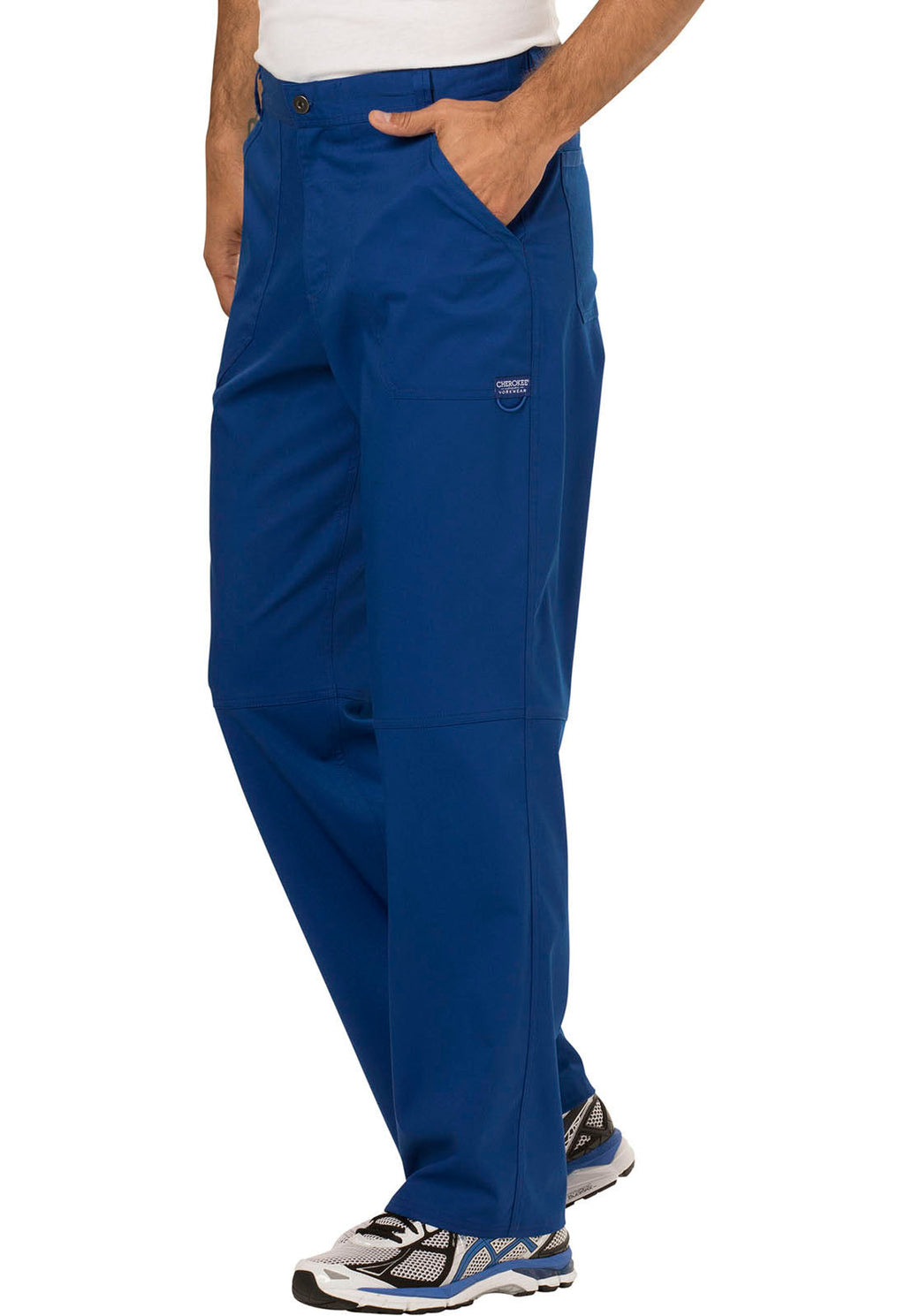 Workwear Revolution WW140 Men's Fly Front Scrub Pants Galaxy Blue