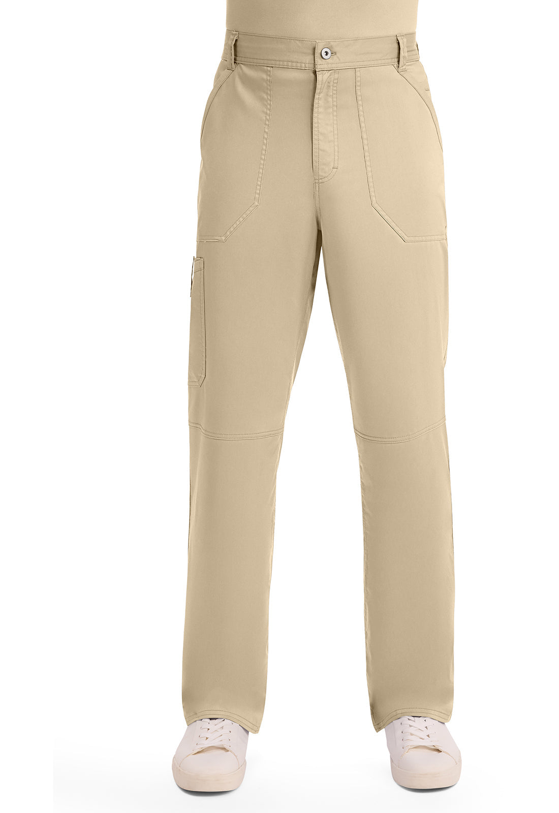 Workwear Revolution WW140 Men's Fly Front Scrub Pants Khaki