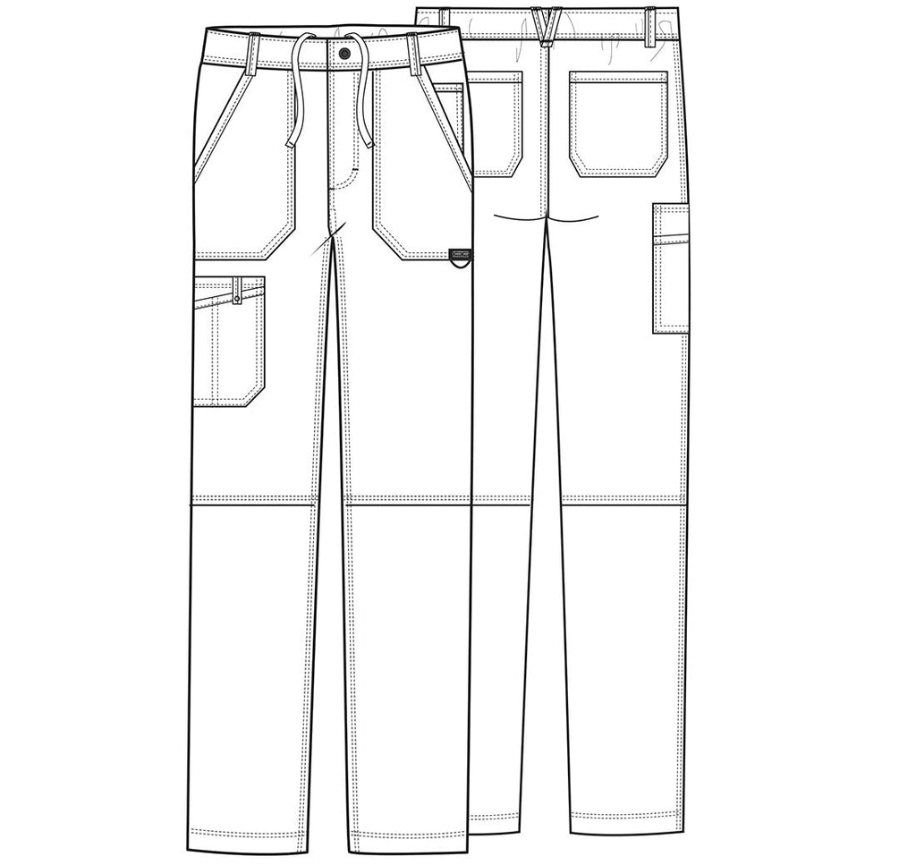 Workwear Revolution WW140 Men's Fly Front Scrub Pants Caribbean Blue