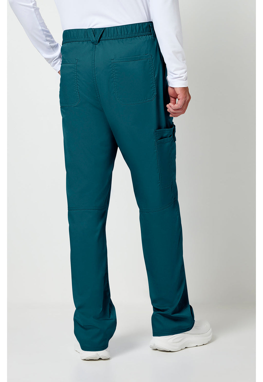 Workwear Revolution WW140 Men's Fly Front Scrub Pants Caribbean Blue