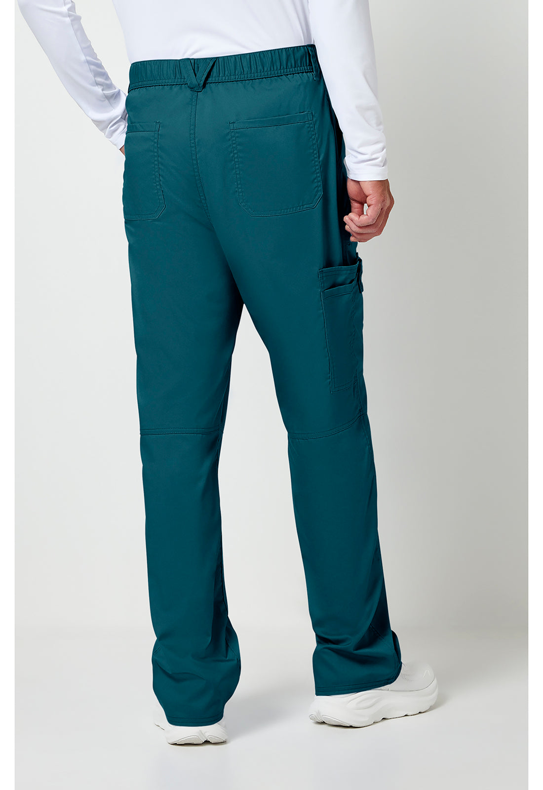 Workwear Revolution WW140 Men's Fly Front Scrub Pants Caribbean Blue