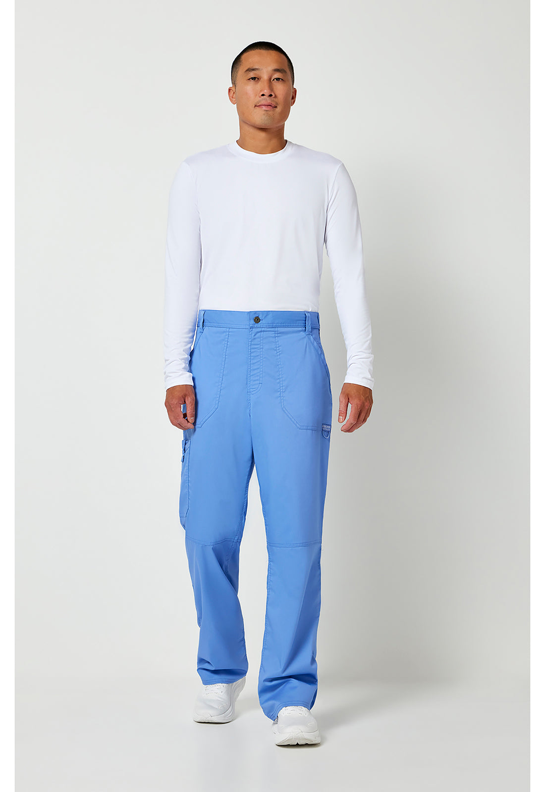 Workwear Revolution WW140 Men's Fly Front Scrub Pants Ciel Blue