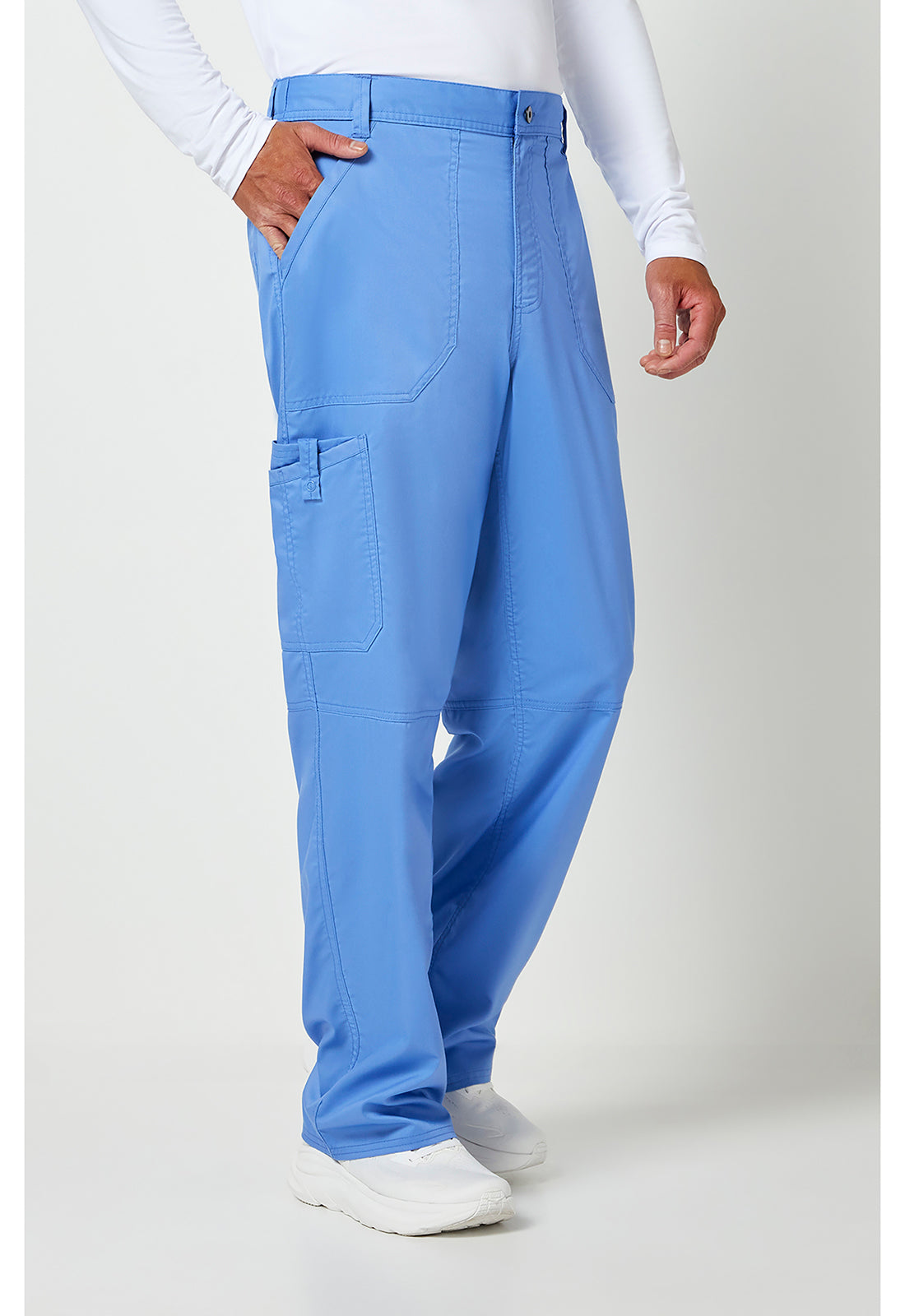 Workwear Revolution WW140 Men's Fly Front Scrub Pants Ciel Blue