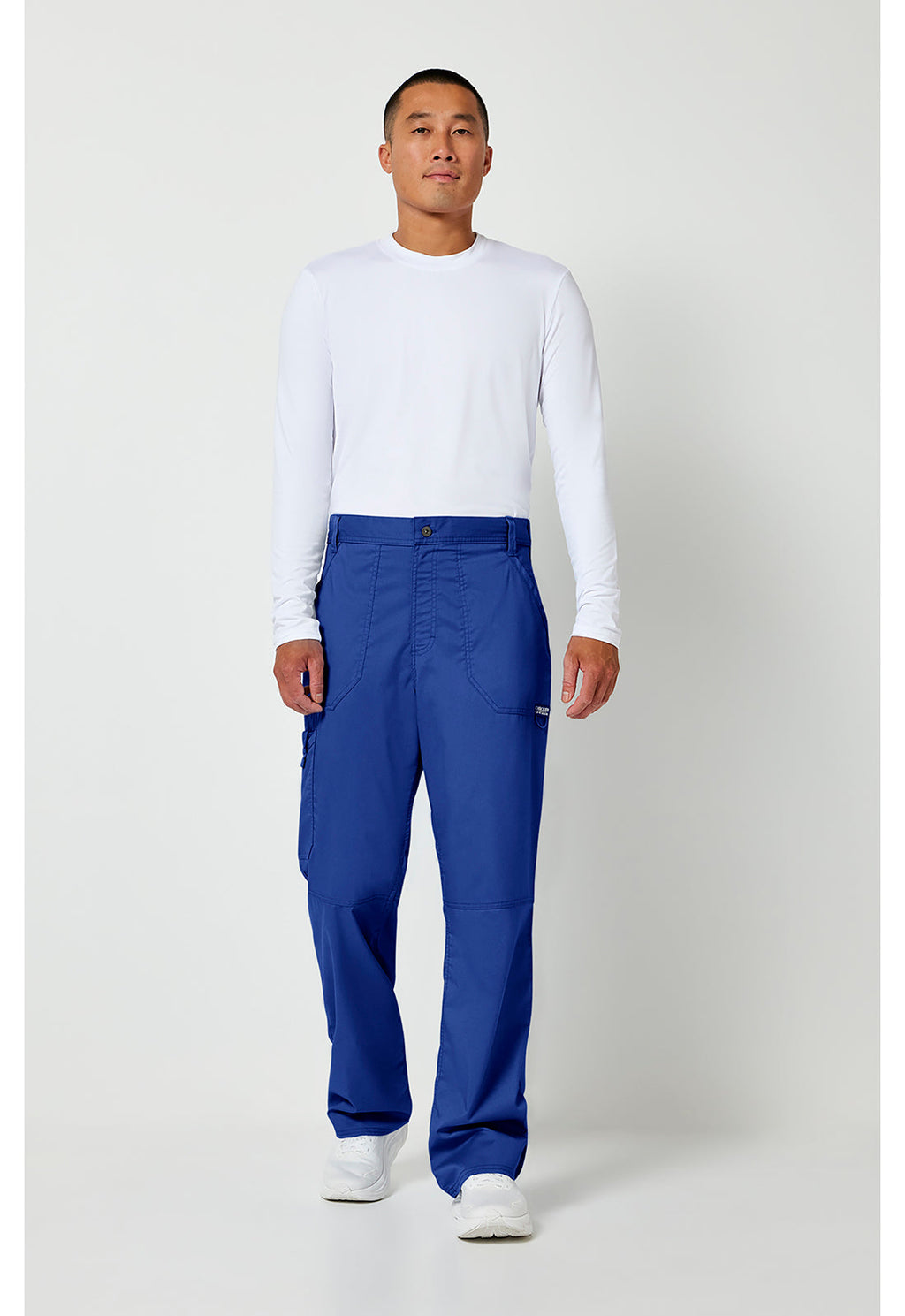 Workwear Revolution WW140 Men's Fly Front Scrub Pants Galaxy Blue