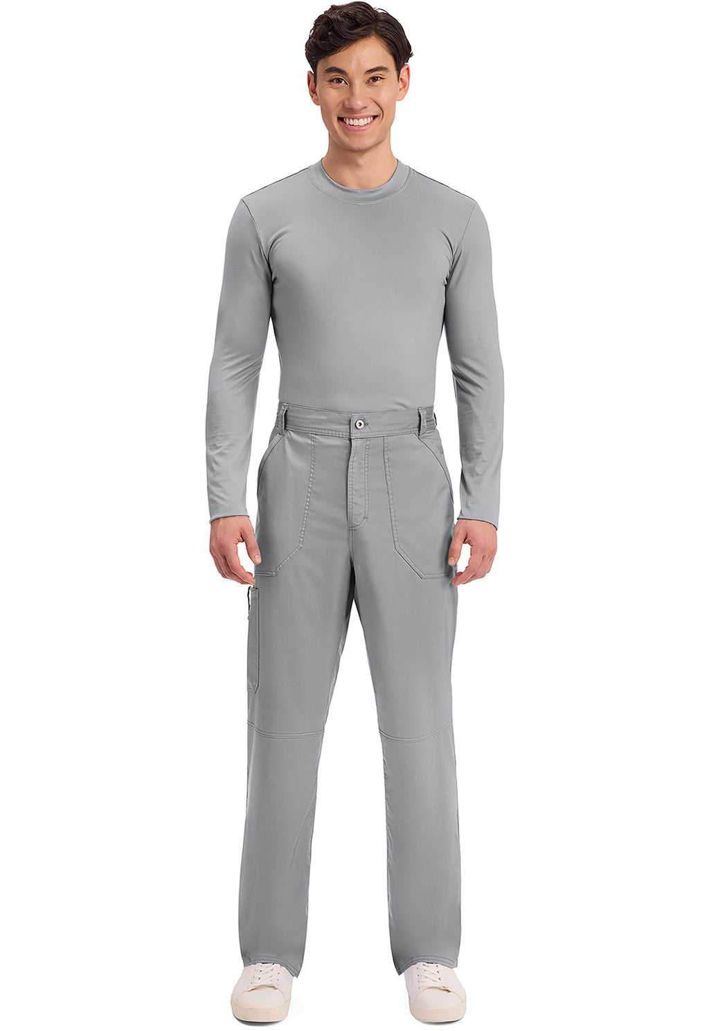 Workwear Revolution WW140 Men's Fly Front Scrub Pants Grey