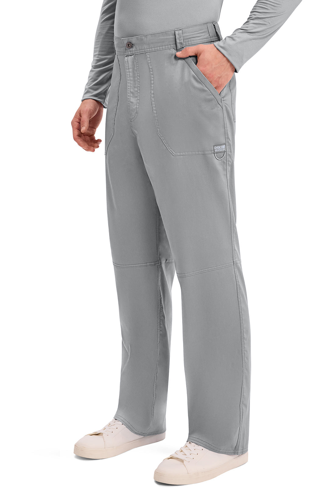 Workwear Revolution WW140 Men's Fly Front Scrub Pants Grey