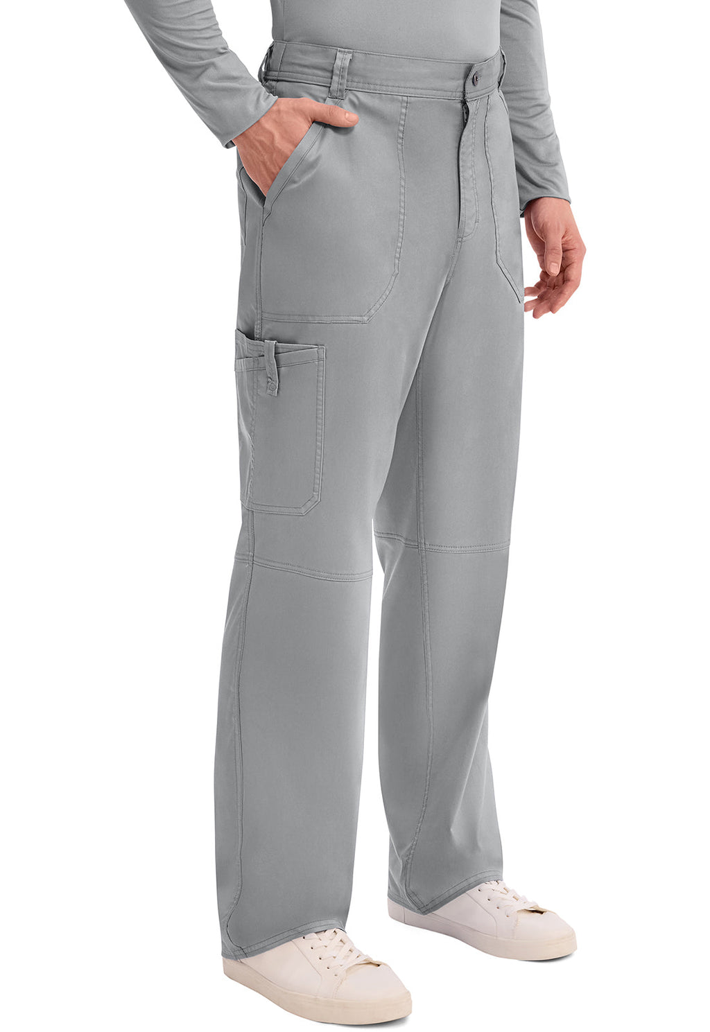 Workwear Revolution WW140 Men's Fly Front Scrub Pants Grey