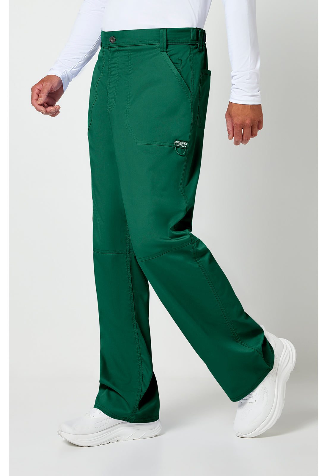 Workwear Revolution WW140 Men's Fly Front Scrub Pants Hunter Green