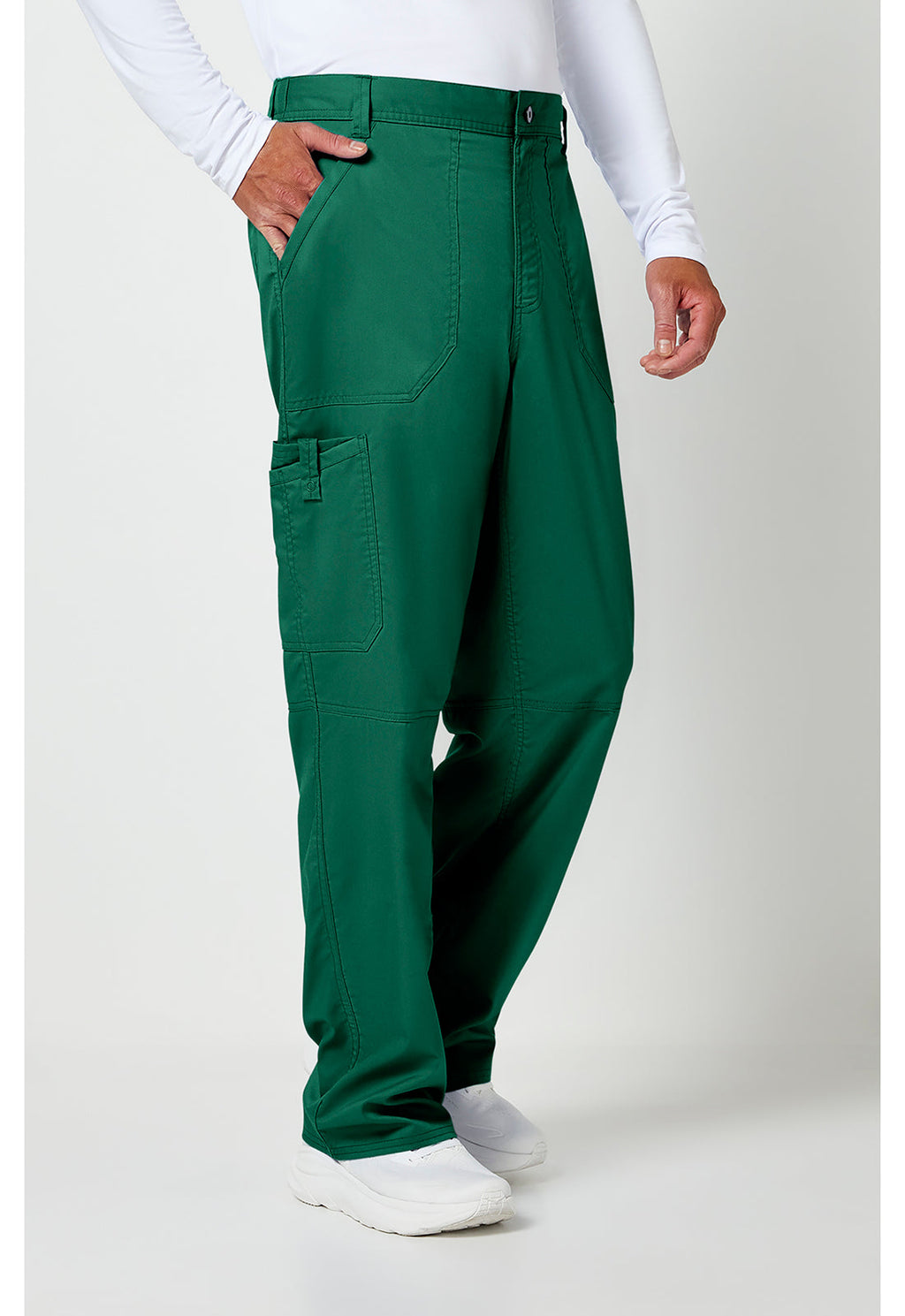 Workwear Revolution WW140 Men's Fly Front Scrub Pants Hunter Green