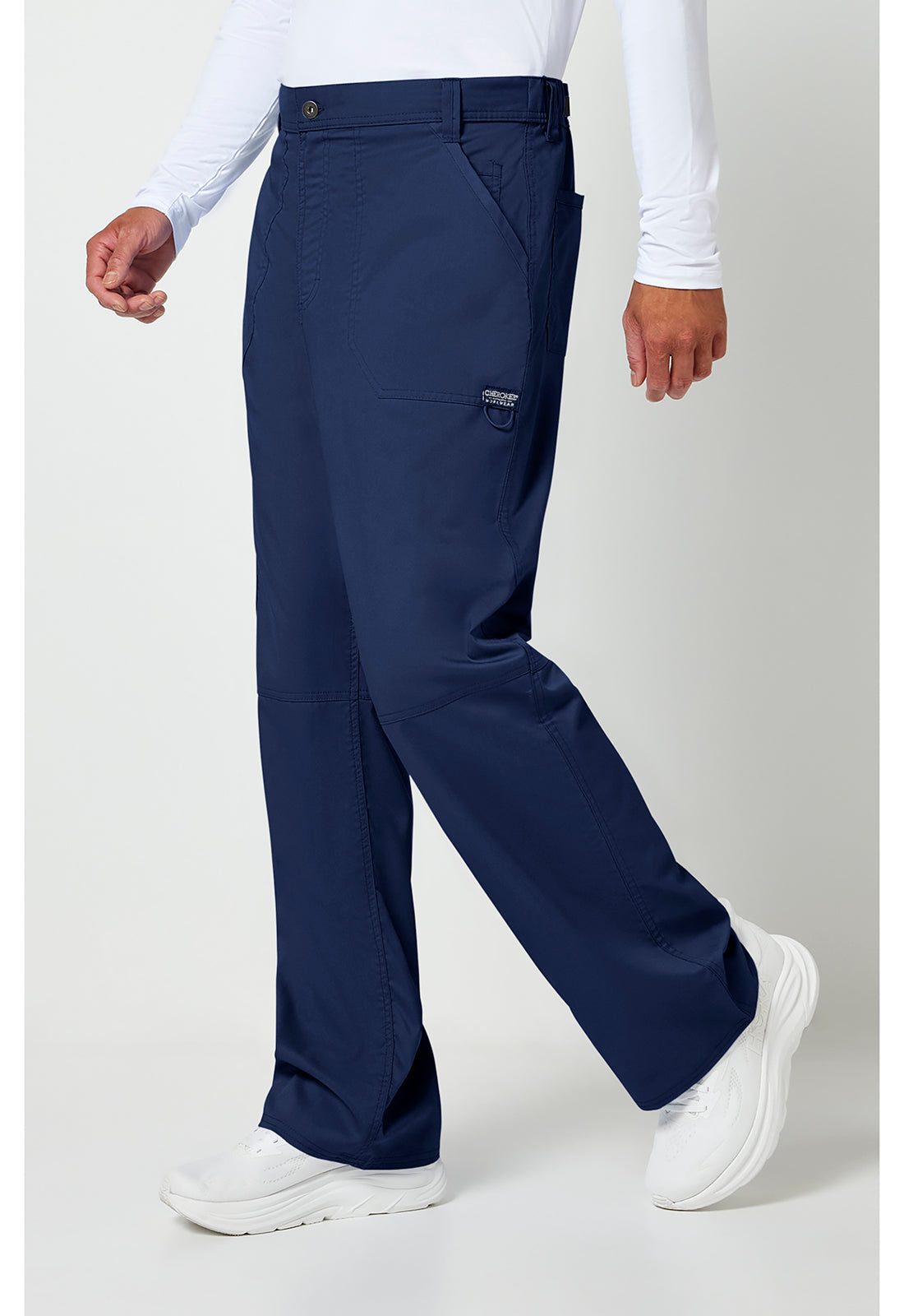 Workwear Revolution WW140 Men's Fly Front Scrub Pants Navy