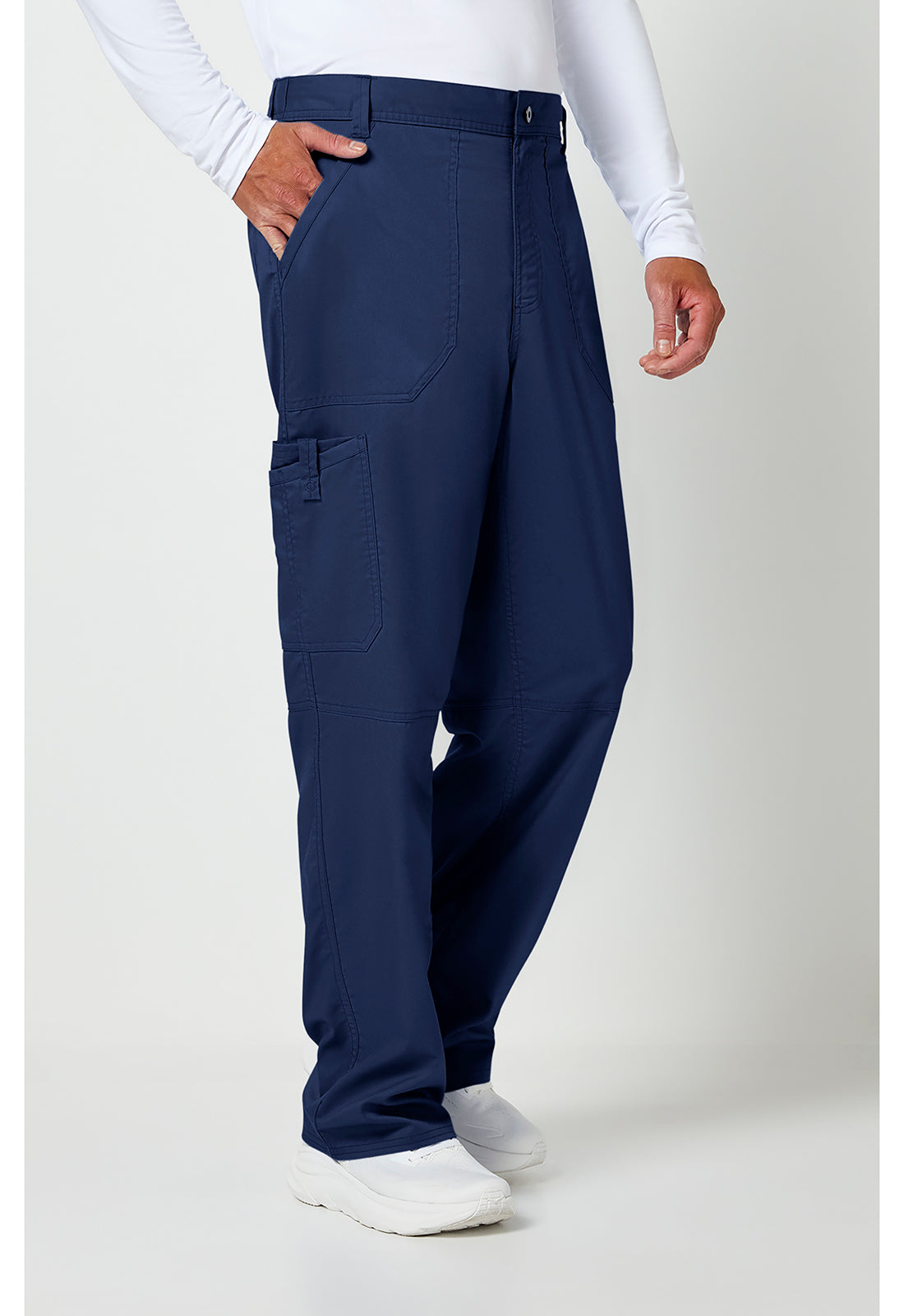Workwear Revolution WW140 Men's Fly Front Scrub Pants Navy