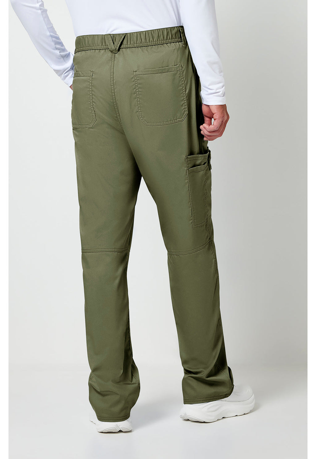 Workwear Revolution WW140 Men's Fly Front Scrub Pants Olive