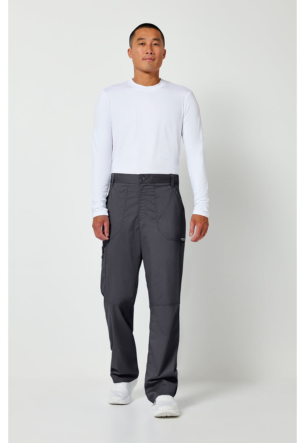 Workwear Revolution WW140 Men's Fly Front Scrub Pants Pewter