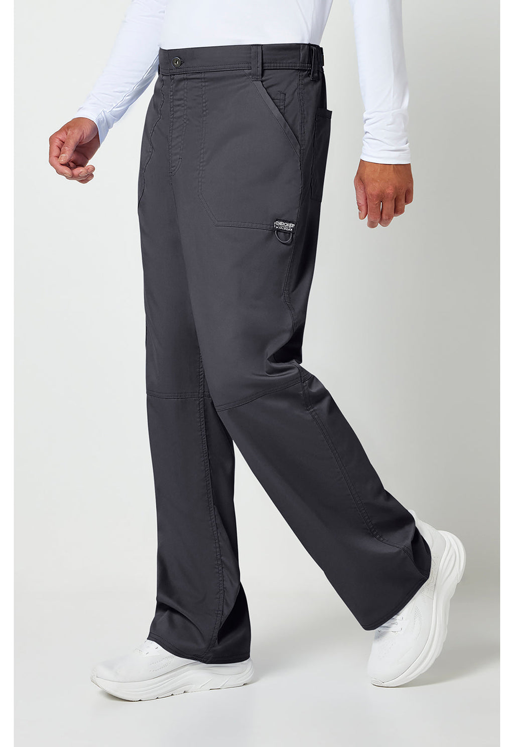 Workwear Revolution WW140 Men's Fly Front Scrub Pants Pewter