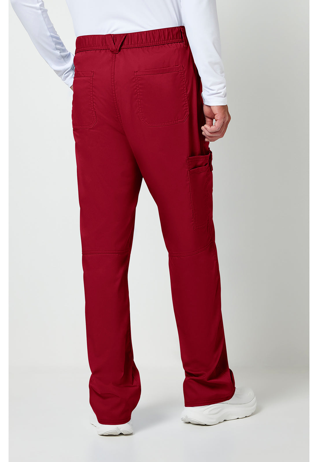 Workwear Revolution WW140 Men's Fly Front Scrub Pants Red