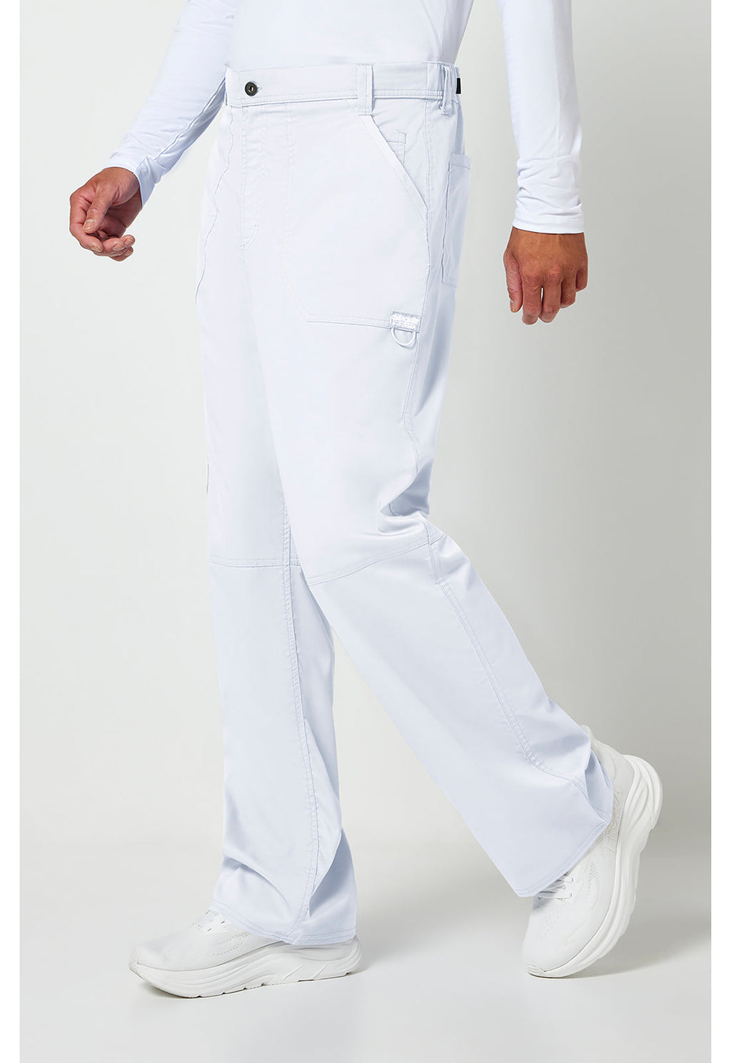 Workwear Revolution WW140 Men's Fly Front Scrub Pants White
