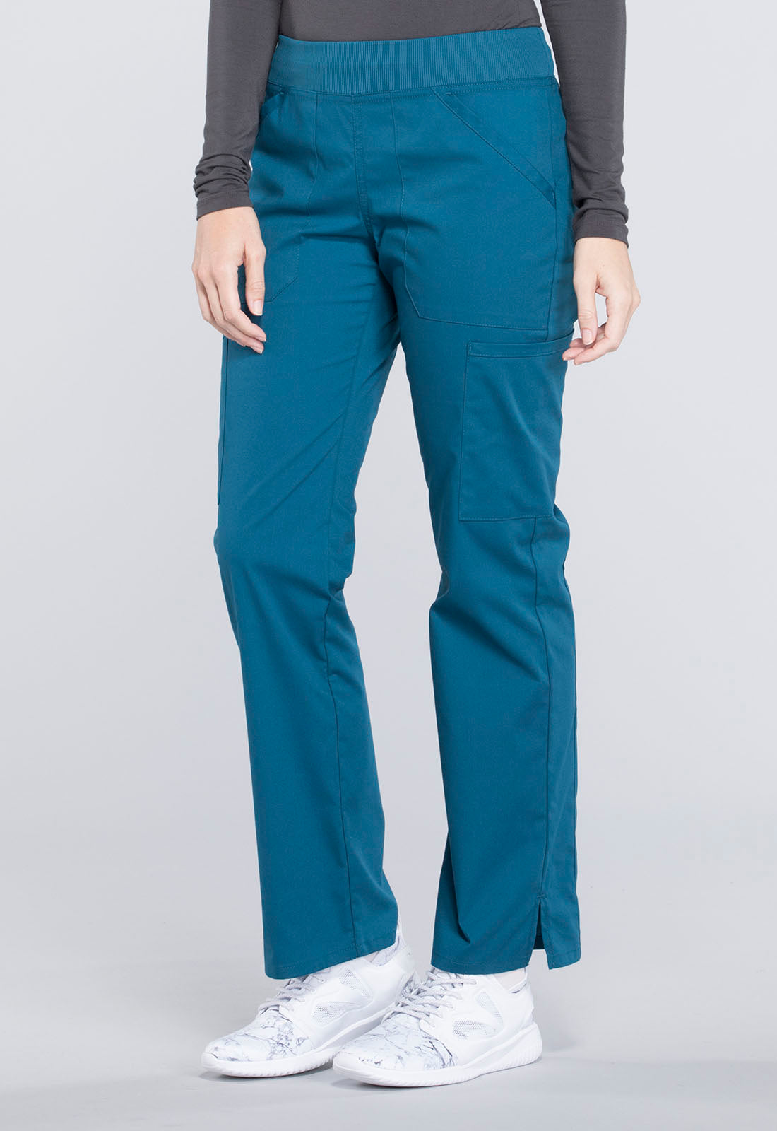 Professionals WW170 Mid Rise Straight Leg Pull-on Cargo Pants Caribbean Blue