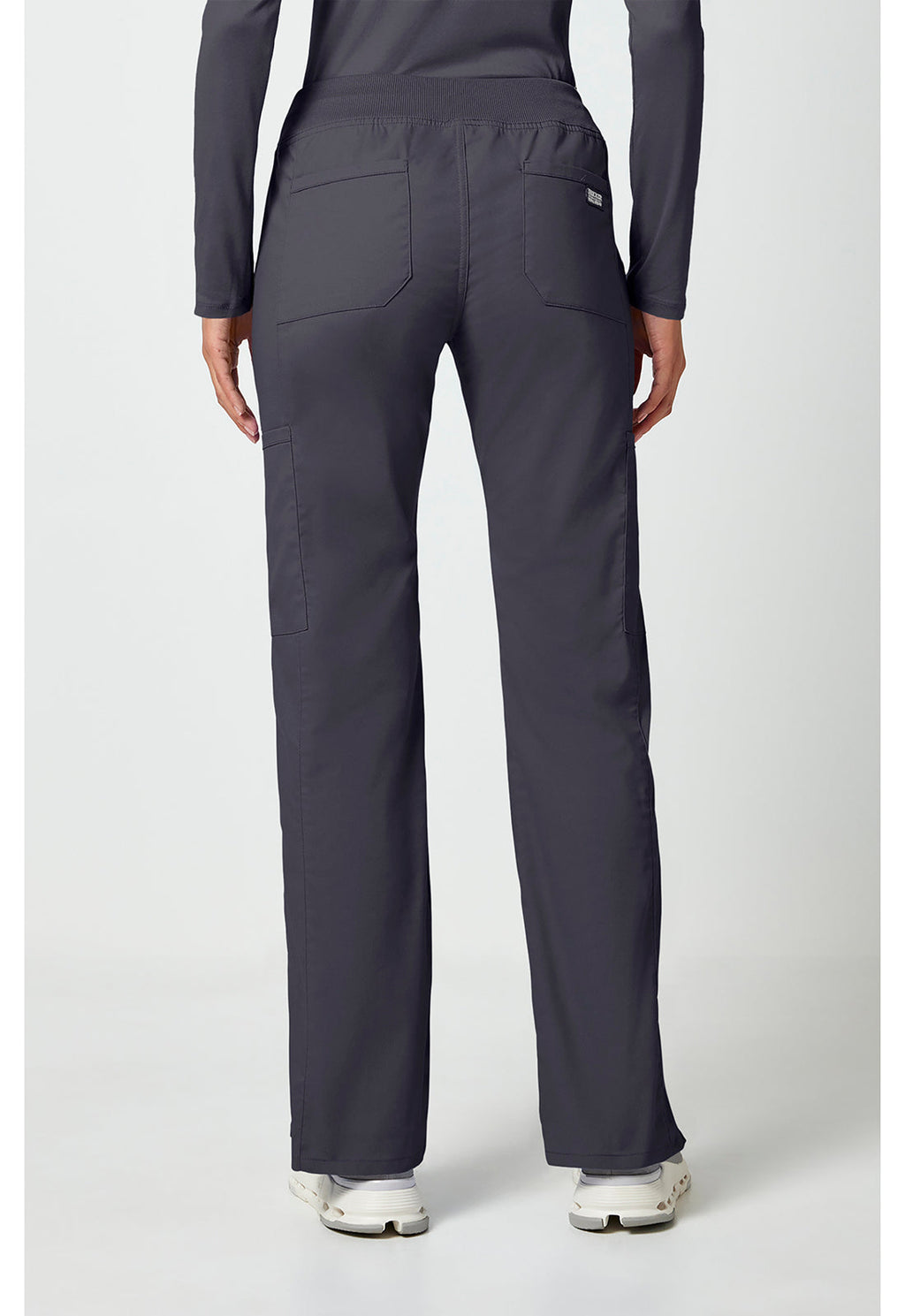 Workwear Professionalessionals WW170 Women's Mid Rise Straight Leg Pull-on Cargo Scrub Pants Pewter