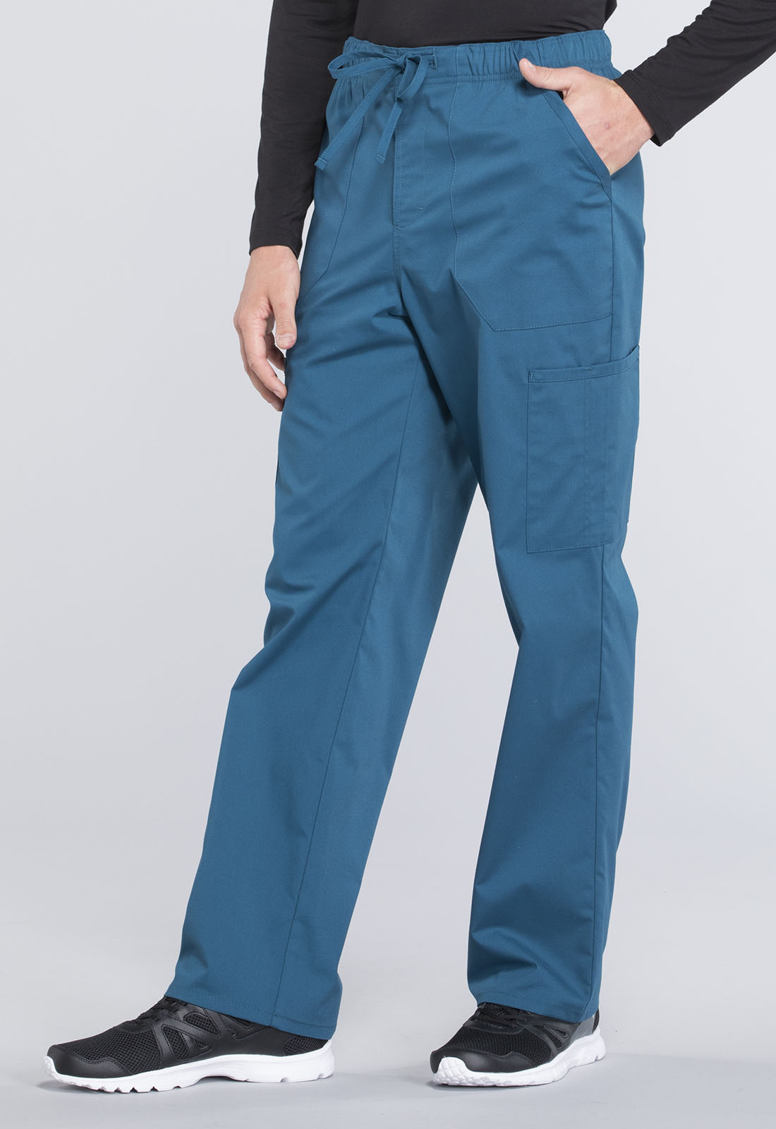 Professionals WW190 Men's Tapered Leg Fly Front Cargo Pants Caribbean Blue