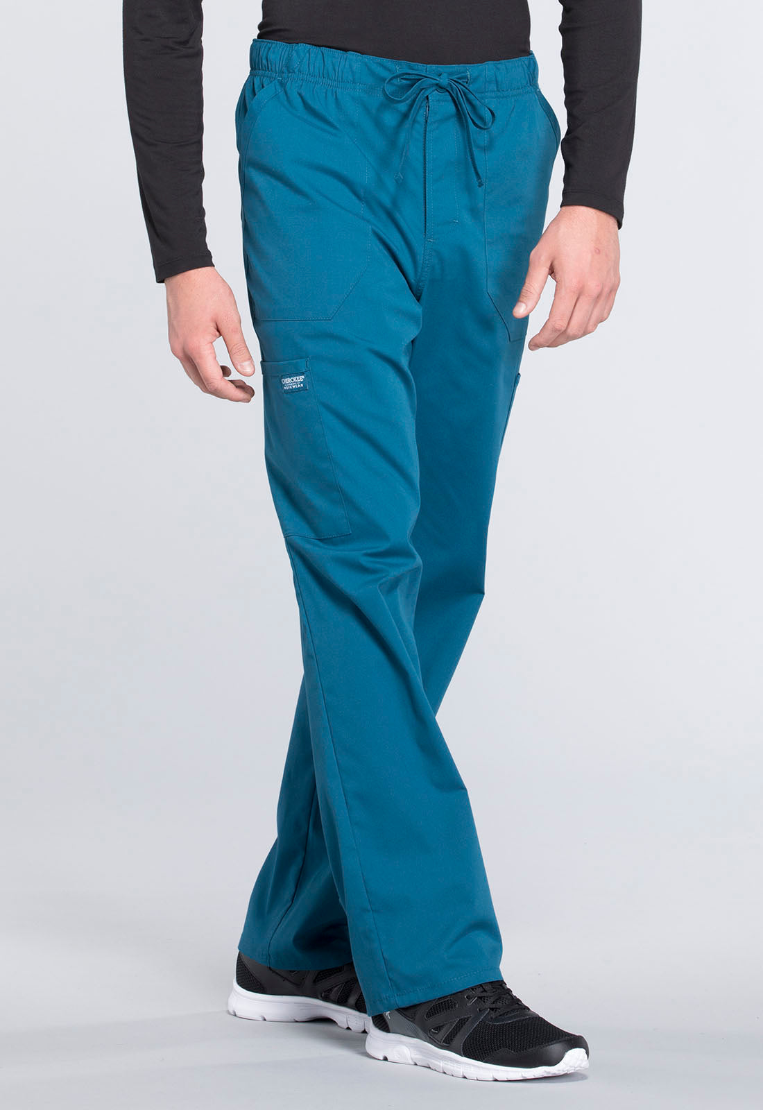Professionals WW190 Men's Tapered Leg Fly Front Cargo Pants Caribbean Blue