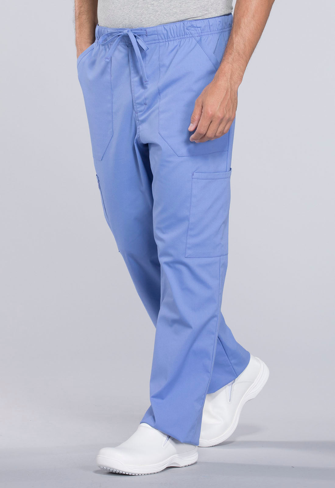 Professionals WW190 Men's Tapered Leg Fly Front Cargo Pants Ciel
