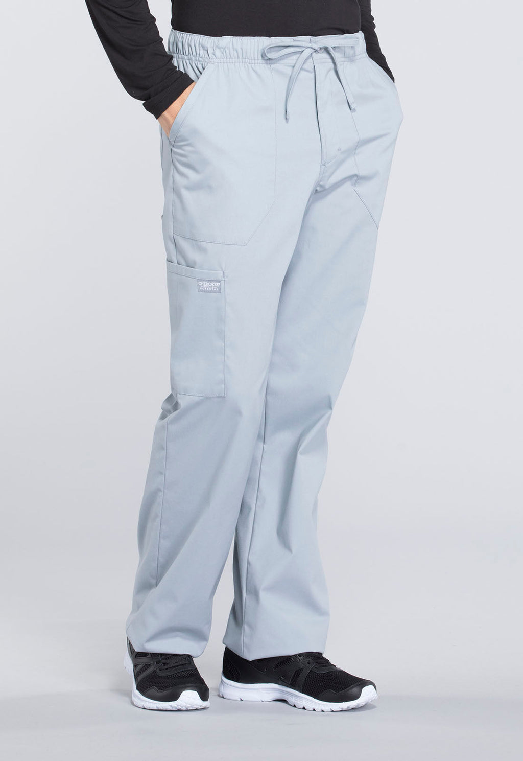 Professionals WW190 Men's Tapered Leg Fly Front Cargo Pants Grey