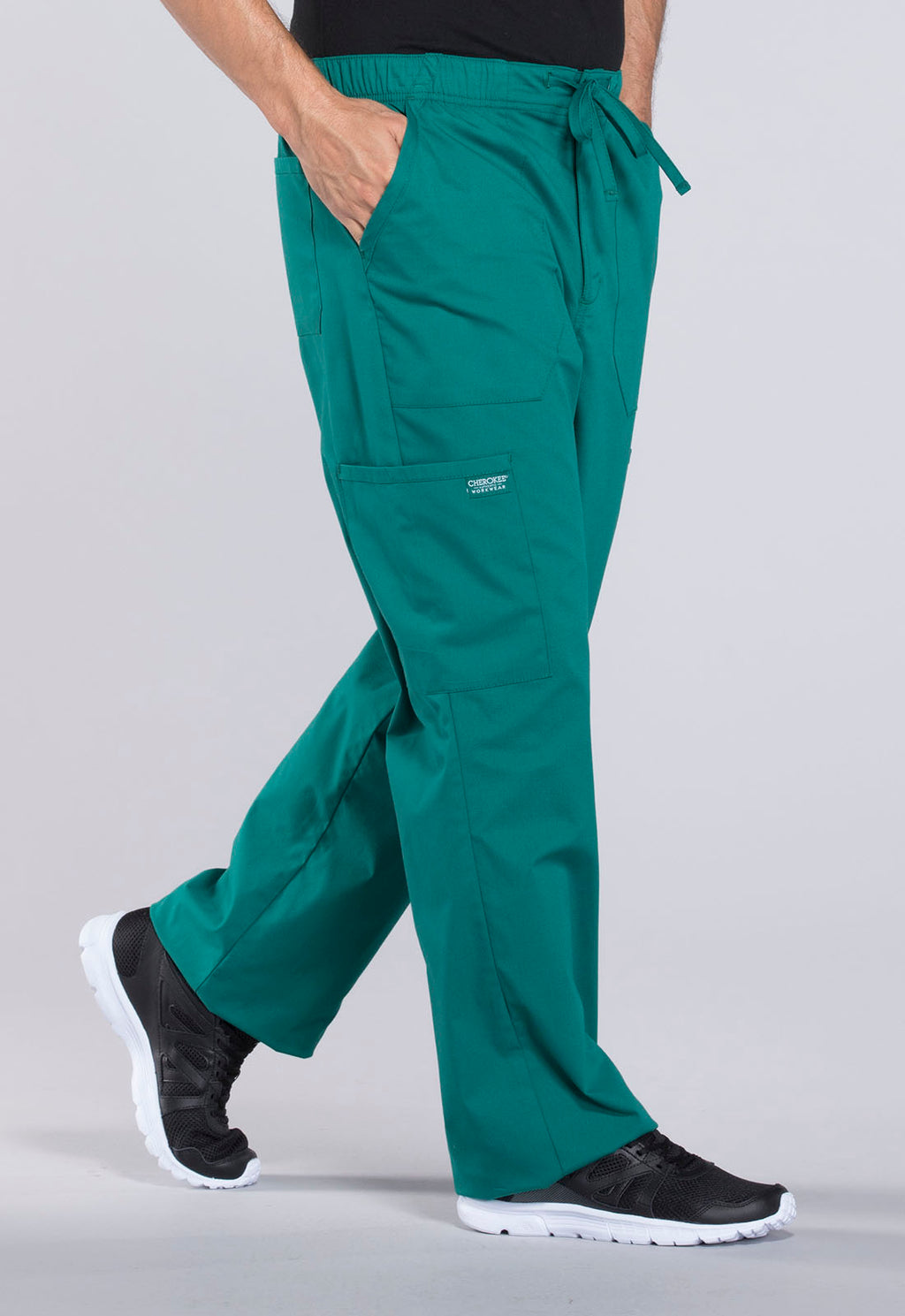 Professionals WW190 Men's Tapered Leg Fly Front Cargo Pants Hunter Green