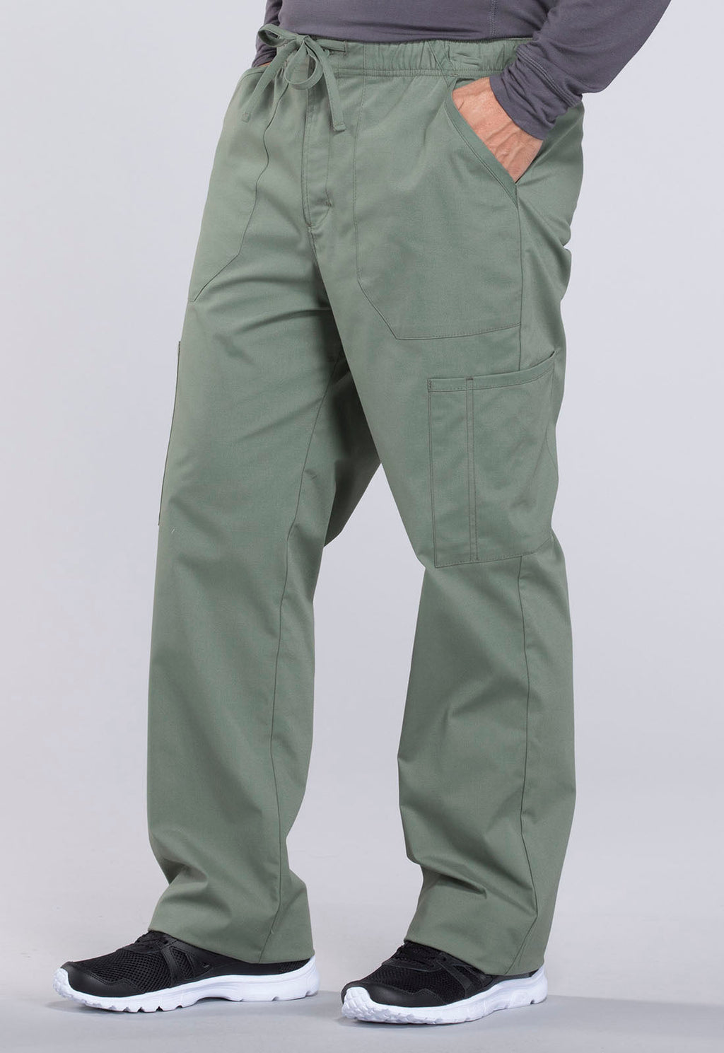 Professionals WW190 Men's Tapered Leg Fly Front Cargo Pants Olive