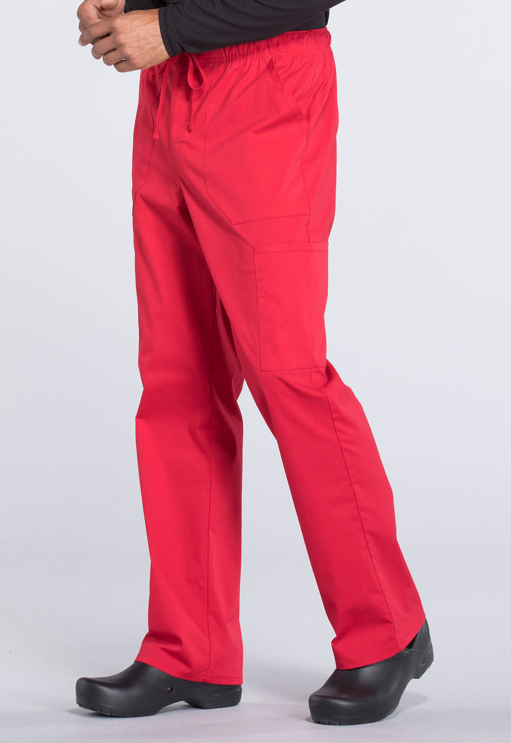 Professionals WW190 Men's Tapered Leg Fly Front Cargo Pants Red