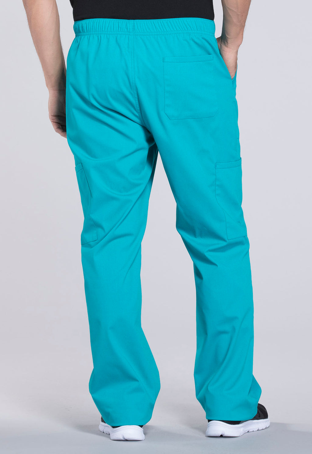 Professionals WW190 Men's Tapered Leg Fly Front Cargo Pants Teal Blue