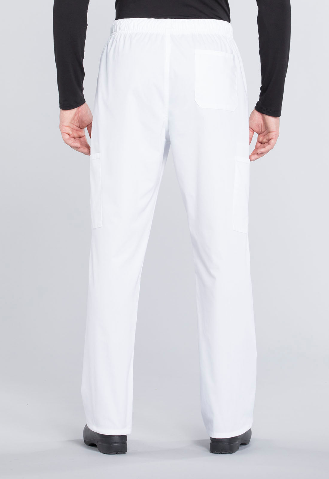 Professionals WW190 Men's Tapered Leg Fly Front Cargo Pants White