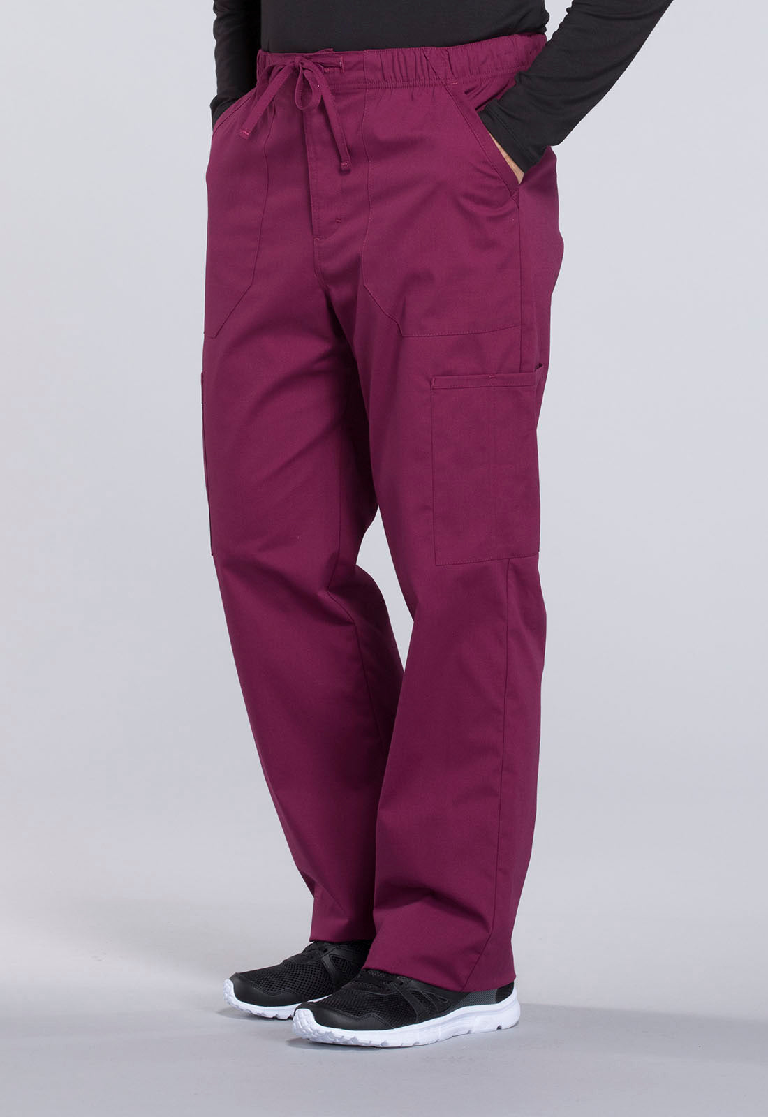 Professionals WW190 Men's Tapered Leg Fly Front Cargo Pants Wine