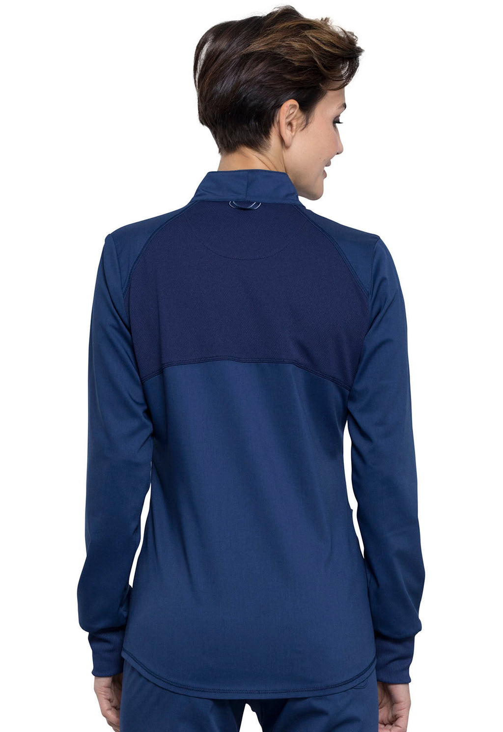 Workwear Revolution WW301 Women's Zip Front High-Low Jacket Navy