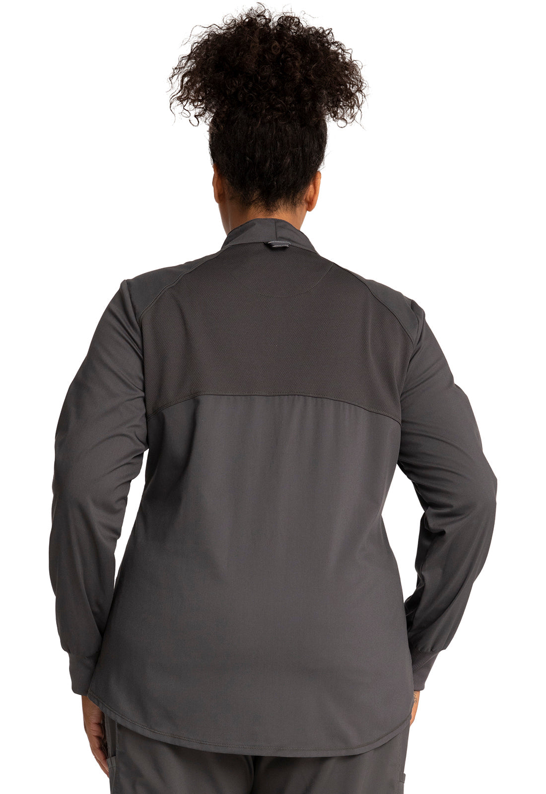 Workwear Revolution WW301 Women's Zip Front High-Low Jacket Pewter