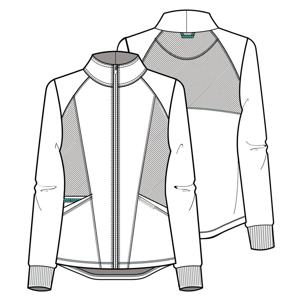 Workwear Revolution WW301 Women's Zip Front High-Low Jacket Pewter