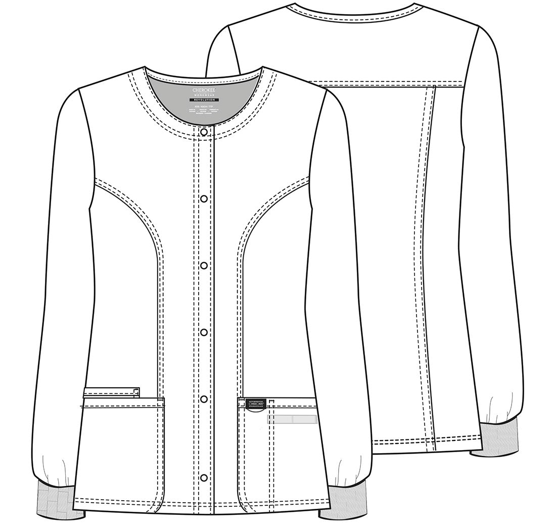 Workwear Revolution WW310 Women's Snap Front Jacket Caribbean Blue