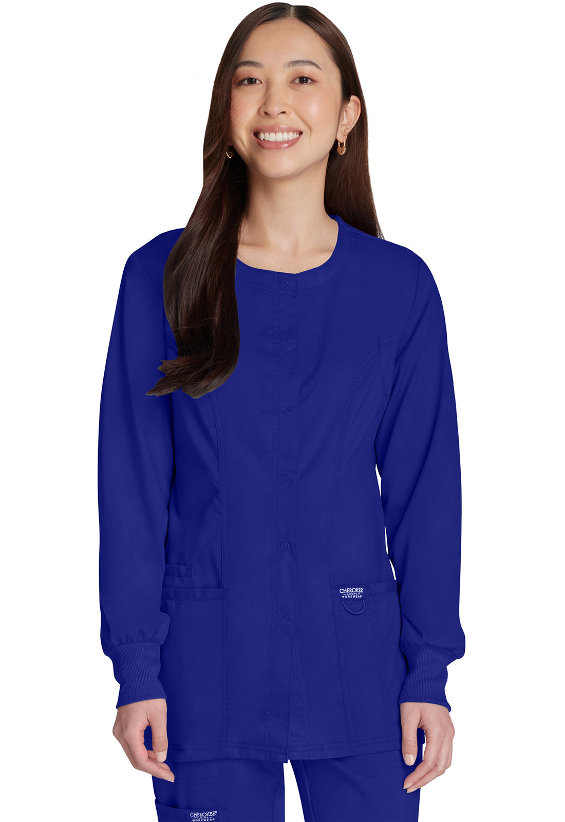 Workwear Revolution WW310 Women's Snap Front Jacket Galaxy Blue