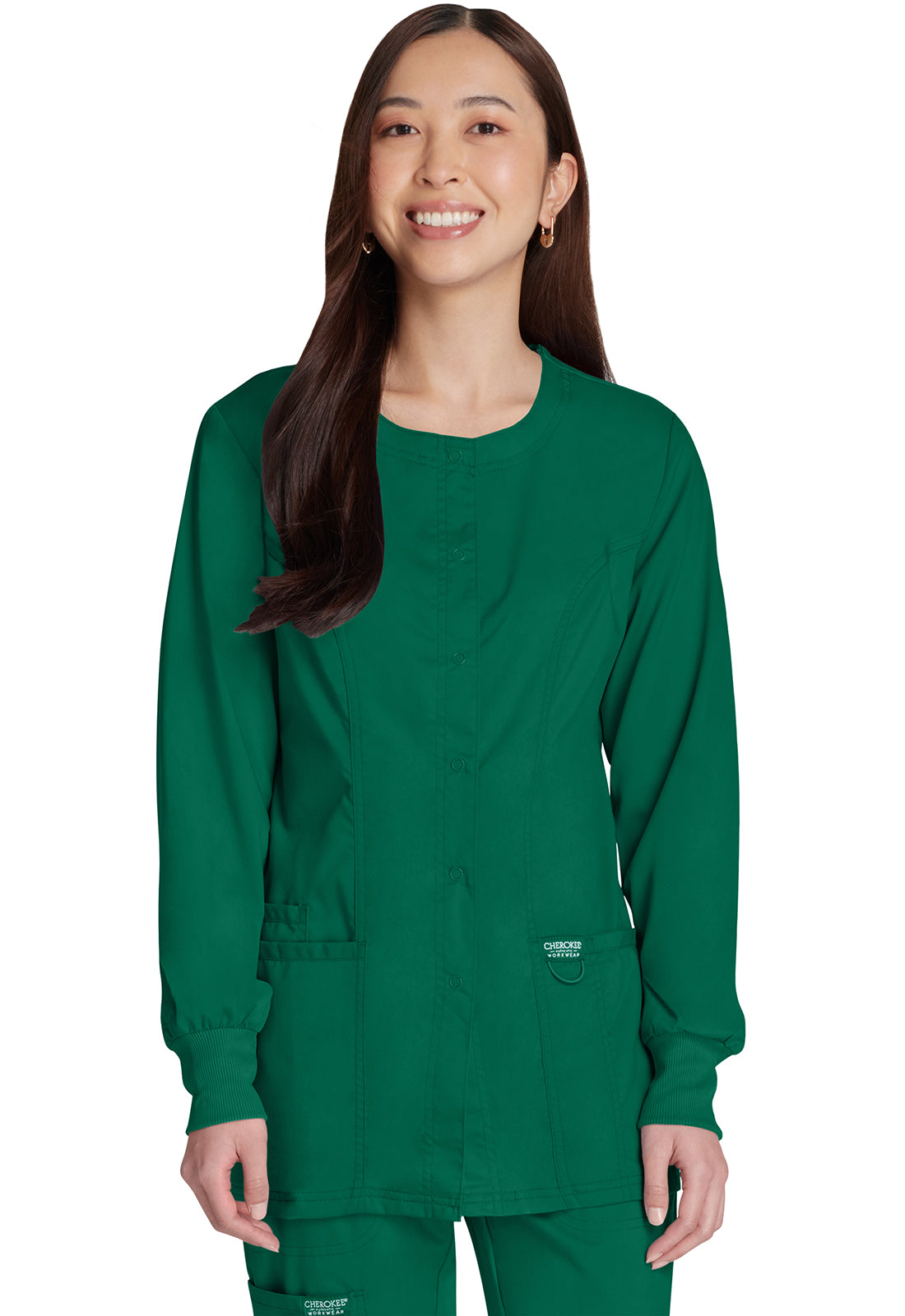 Workwear Revolution WW310 Women's Snap Front Jacket Hunter Green