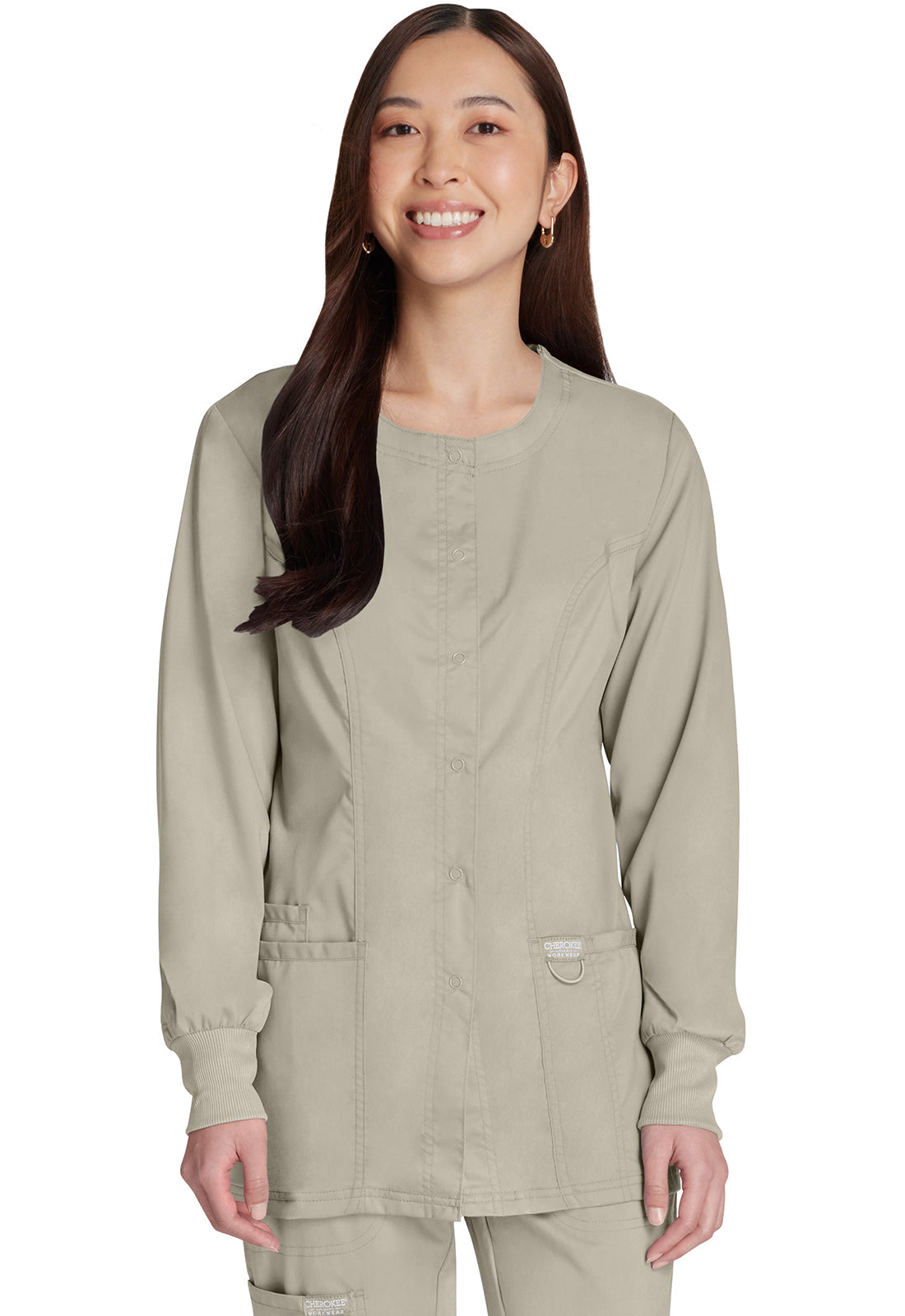 Workwear Revolution WW310 Women's Snap Front Jacket Khaki