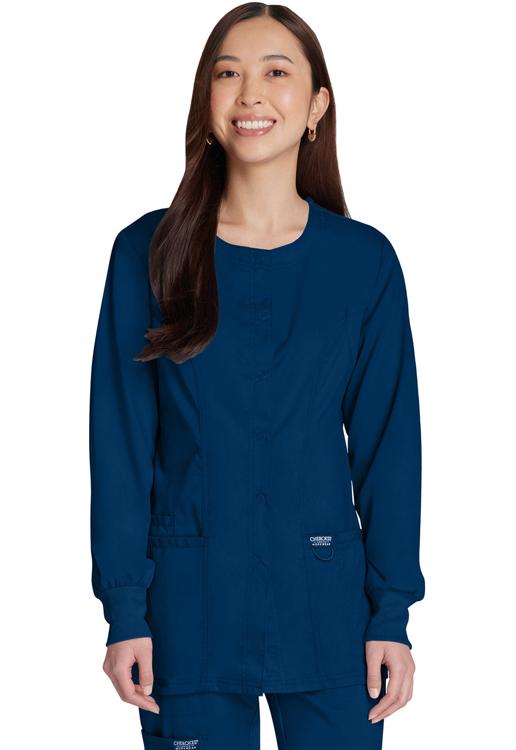 Workwear Revolution WW310 Women's Snap Front Jacket Navy