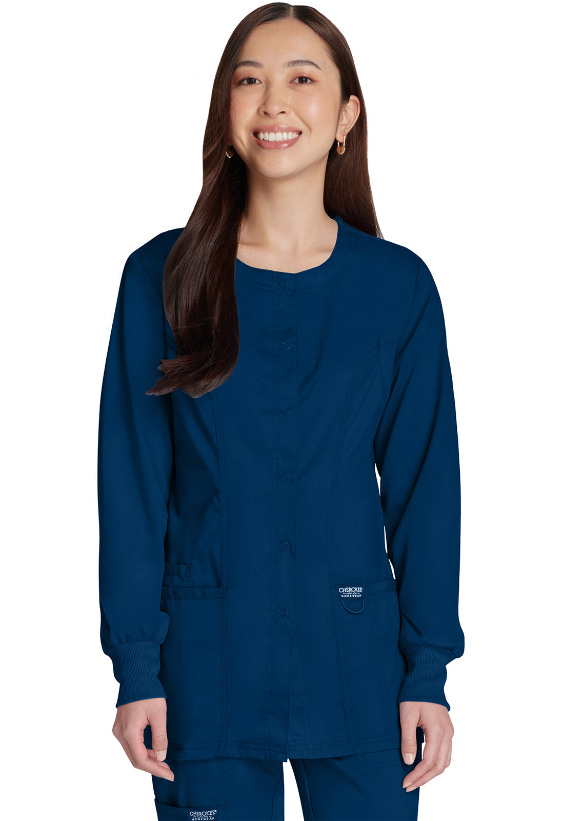 Workwear Revolution WW310 Women's Snap Front Jacket Navy