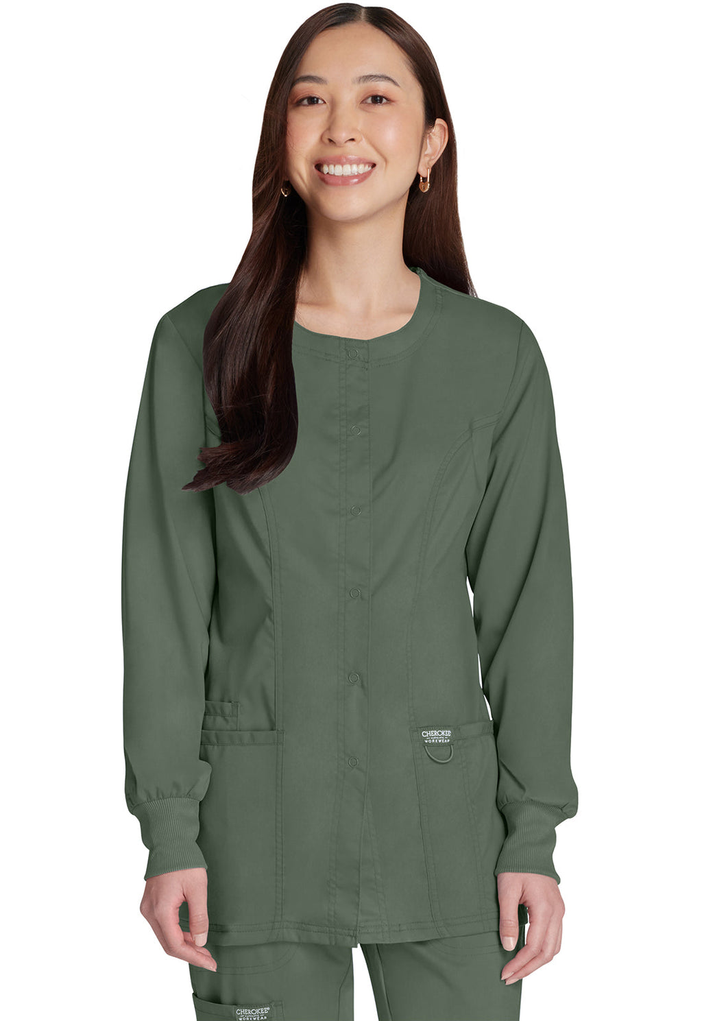 Workwear Revolution WW310 Women's Snap Front Jacket Olive